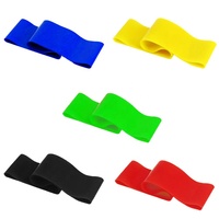 Lot de 5 bandes d'entraînement en boucle de résistance élastique pour l'entraînement des jambes.
