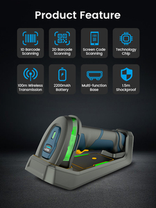 Cấp công nghiệp 2D QR đọc mã cầm tay không dây máy quét mã vạch AK-T500BT - Product Image 5