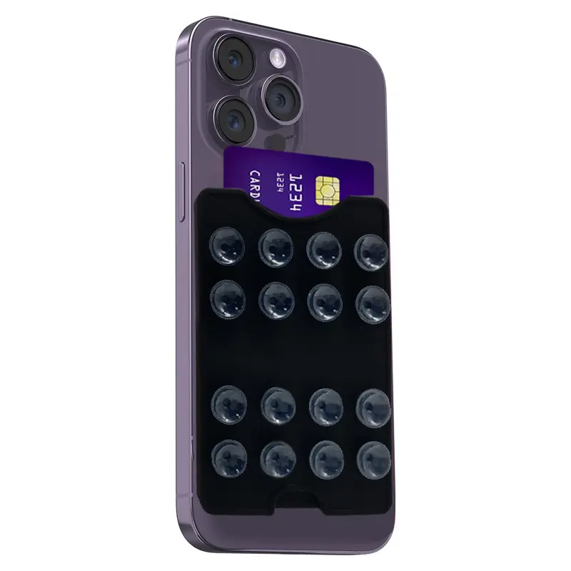 Telefon kılıfı kart tutucu cep telefon aksesuarı cüzdan silikon yapıştırıcı silikon emme Sticker