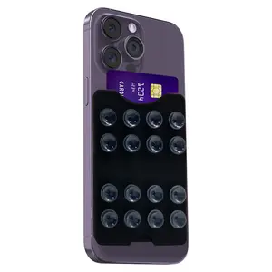 Điện thoại trường hợp chủ thẻ điện thoại di động Phụ Kiện Wallet silicon dính Silicone hút Sticker