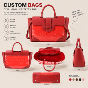 Usine de sacs à main OEM, plusieurs options de couleurs, nouveau sac à main en PU, sac fourre-tout pour femmes, sac à bandoulière personnalisé avec logo de designer. - Product Image 3