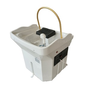 Kisen Good Quality Beauty Shop Furniture Portable 60L Water Tank Height Adjustable Hair Washing Sink Pipeless Shampoo Basin Bowl - Product Image 1