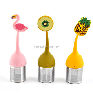 Infuseur à thé personnalisé avec design de Noël, en acier inoxydable, en forme de flamant rose, en silicone - Product Image 2