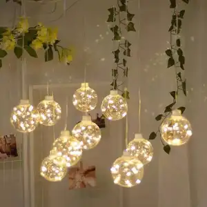 Hot wedding props chandelier 10 Dragon Ball copper wire bubble Sky star wedding hall site Decoration lamp