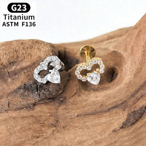 Pendientes <span class=keywords><strong>de</strong></span> <span class=keywords><strong>Titanio</strong></span> ASTM F136 para Mujer, Joyería <span class=keywords><strong>de</strong></span> Perforación con Rosca Interna, Pendientes <span class=keywords><strong>de</strong></span> <span class=keywords><strong>Titanio</strong></span> <span class=keywords><strong>Puro</strong></span> G23, Marca Rui Qian - Product Image 6