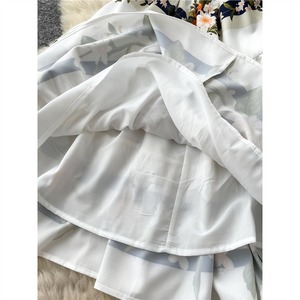 Robe midi décontractée pour femme, imprimé floral doux, dos nu, sans bretelles, sans manches, coupe ample, respirante, tissée, ourlet plissé, printemps - Product Image 2