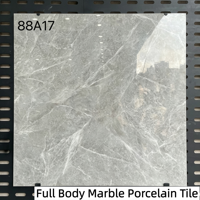 Carrelage en porcelaine marbrée pleine masse gris clair brillant poli 800x800, carreaux de sol en céramique pour hall, salle de sport, villa, salon, décoration