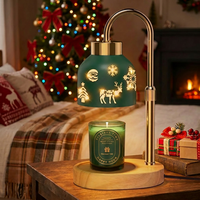 Lampe chauffe-bougie de Noël personnalisable avec logo, abat-jour métallique à col de cygne réglable, impression sérigraphique, usage promotionnel, OEM ODM