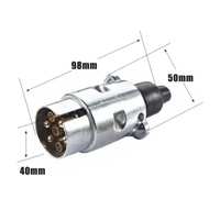 Prise en alliage d'aluminium à 7 broches remorque camion remorquage électrique connecteur 12V prise ue remplacement professionnel pour camion