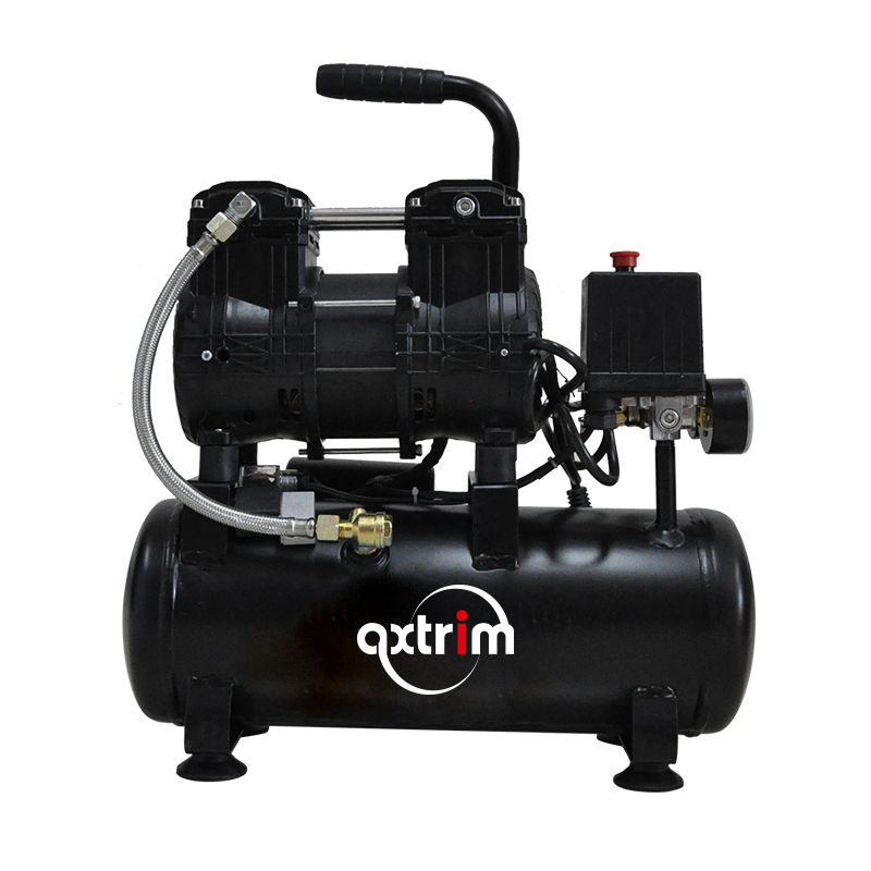 AXTRIM для домашнего использования портативный 8Bar 115Psi 9L мини-бесшумный безмасляный стоматологический 550 Вт Воздушный компрессор для продажи