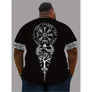 T-shirt Oversize Vintage da <span class=keywords><strong>Uomo</strong></span> con Stampa 3D Mitologia Vichinga, Girocollo, Logo, Felpa Streetwear, Top Casual Estivo, Maglietta da <span class=keywords><strong>Uomo</strong></span> - Product Image 6
