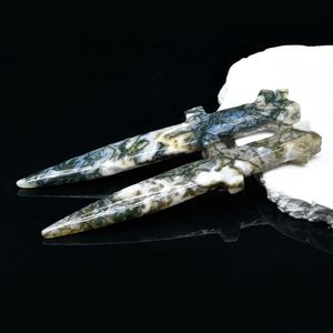ดาบคริสตัลควอตซ์แกะสลักขายส่ง หินบำบัดธรรมชาติ อัญมณีคริสตัล งานฝีมือ ดาบอะเมทิสต์แกะสลัก - Product Image 6