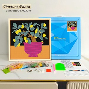 Kit de peinture diamant DIY style abstrait, vente en gros usine, avec perceuse ronde et cadre rectangulaire imprimé - Product Image 2