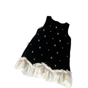 Tongxingyuan Girls Dress Set Autumn Winter Thick Warm Velour Princess Puff Sleeve Outfit Cotton Fabric - Product Image 5