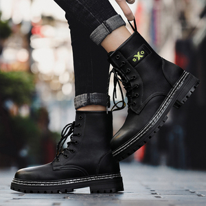 <span class=keywords><strong>Botas</strong></span> de Trabajo Estilo Martin para Hombre y <span class=keywords><strong>Mujer</strong></span>, <span class=keywords><strong>Botas</strong></span> de Seguridad con Plataforma Elevada, de Cuero, Altura Media, Acolchadas de Algodón, Cálidas - Product Image 6