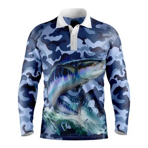 Fabricante de Camisas de Pesca de Poliéster Sublimadas Personalizadas, Camisa de Pesca de Manga Larga con Botones y Camuflaje - Product Image 6