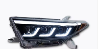 Pièces automobiles pour modèles de voitures TK Factory pour Toyota Highlander 2012-2014, phares LED, projecteur double LED, FACELIFT