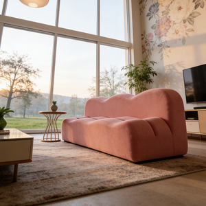 Divano Letto per Soggiorno, Divano Creativo a Forma d'Onda per Reception di Centri Estetici <span class=keywords><strong>e</strong></span> Lounge, Divano Moderno Personalizzato - Product Image 6