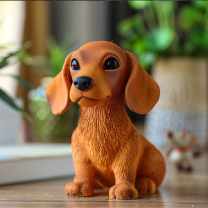 Custom Dachshund Plastic Toy <b>Figurine</b> Mini <b>Dog</b> Ornament Table Decoration Animal Theme - Product Image 4