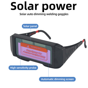 Solar Auto-Dimming Welding Goggles With <b>Adjustable</b> Lamp Shade,2 Sensor Welder <b>Glasses</b> for TIG MIG MMA Plasma Dimmer <b>Glasses</b> - Product Image 3