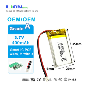 Sel Baterai Li-polymer Li Ion Li-ion Lipo Isi Ulang 602035 3.7v 400mah Baterai Lithium Polymer Untuk Gelang Bluetooth KC/UL62133 - Product Image 1
