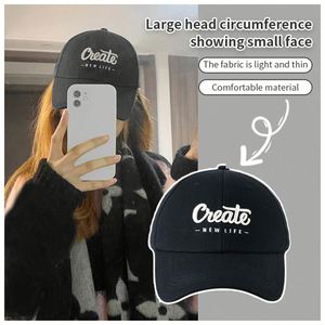 หมวกเบสบอลทรงกลมขนาดใหญ่ ป้องกันแสงแดด ช่วยให้ใบหน้าดูเล็กลง - Product Image 6
