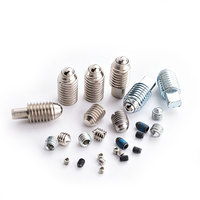 Piston d'indexation à ressort M8 en acier inoxydable, finition zinguée, corps moleté, à fente hexagonale, avec bille, norme DIN913