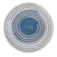 Set de table et sous-verre en coton tissé style nordique, motif cercle dégradé, résistant à la chaleur, personnalisable pour la cuisine