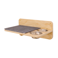ROPECUBE Étagère murale multicouche pour l'alimentation des chats Bols surélevés avec coussin de couchage 42cm Installation facile OEM ODM