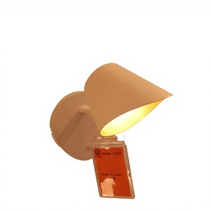Lámpara de Pared Cónica Beige Minimalista, E27 LED 2700K, Luz Blanca Cálida, Pantalla de Plástico, para Sala de Estar, T3416 - Product Image 2
