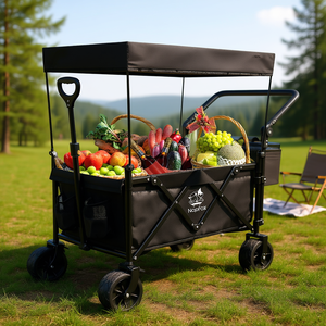 Carrito Plegable NapFox de 140L, Carrito de Compras Todoterreno con Toldo Extraíble - Product Image 2