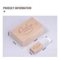 Clé USB en Bois et Cristal avec Logo Personnalisé Gratuit, Mémoire Flash U Disk 4 Go 8 Go 16 Go 32 Go 64 Go, Cadeau de Mariage