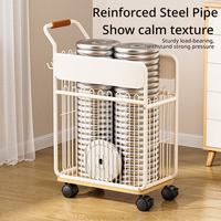 Chariot de rangement multifonctionnel moderne pour tapis de yoga, organisateur d'équipement de gym à domicile, avec roues silencieuses, gain de place, durable