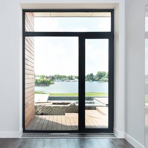 Portes vitrées givrées d'intérieur moderne Portes fenêtres à battant en aluminium personnalisées extrêmement étroites avec surface finie en vente - Product Image 6