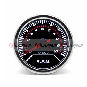 12V 52mm Auto Racing Tachometer Gauge Meter 0-10X1000 rpm 2'' Red Pointer White Led