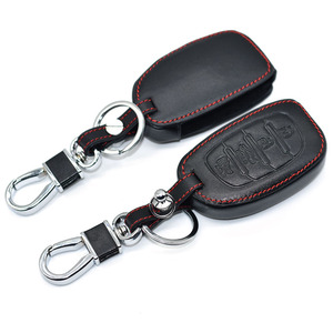 Kulit Asli Gantungan Kunci 4 Tombol Smart Kunci Case Penutup untuk <span class=keywords><strong>Hyundai</strong></span> IX25/IX35/Elantra/Sonata/I40 mobil Styling (B) l278 - Product Image 2