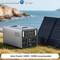 Station d'alimentation portable grande capacité LECOOVO E2000S avec panneau solaire, onde sinusoïdale pure et contrôleur MPPT