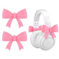 Accessoires mignons en silicone en forme de nœud pour écouteurs, breloques pour casques de jeu, lot de deux