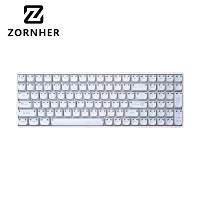 Zornher ZH00 Keyboard Mekanik Ekspresi Lucu Nirkabel Tri-mode Hot-swap Struktur Gasket Gaya Imut untuk PC