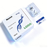 Boîte combinée et étiquette personnalisées avec impression de marque pour les fournitures de peptides de santé