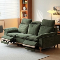 Canapé électrique en tissu Kuli 8841 / Nouveau modèle 2024 style japonais réglable trois places rembourré avec garantie de 10 ans pour petits espaces