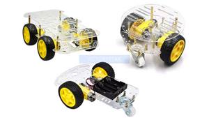 Wd Single And Double Layer Electric Racing Intelligent Car Kit Robot Car Tracking and <strong>Obst</strong> - Product Image 2
