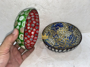 Handmade Double-Sided MOP <b>Coconut</b> Bowls Premium Inlaid <b>Shell</b> Bowls for Jewelry Storage and Home Design - Product Image 6