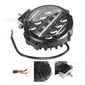 7 Inch Round <b>Led</b> <b>Work</b> <b>Light</b> 6000 Lm 55W 12-24V For Car Suv Truck Driving <b>Lights</b> - Product Image 5