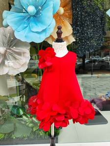 Nouvelle robe <span class=keywords><strong>pour</strong></span> enfants en 3D, robe à fleurs tridimensionnelle, jolie petite fille, style veste, tube droit, robe de princesse douce - Product Image 5