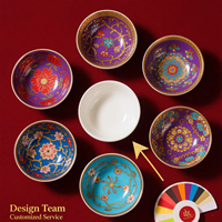 Ensemble d'assiettes en céramique nordique de luxe vintage vaisselle de restaurant écologique pour plats et assiettes de fête