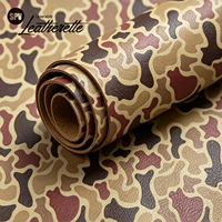 Feuilles de similicuir laserable 12x24 motif camouflage rétro, en cuir PU pour la personnalisation de logos en gros en usine