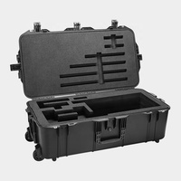 7050 personnalisé grand robuste en plastique dur vol DJ étui empilable camion boîte à outils sur roues pour le matériel