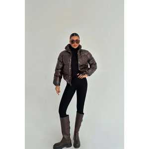 Chaqueta Bomber Reversible Color Borgoña, Acolchada en Satén con Relleno de Poliéster, Forro de Spandex, Logotipo Personalizado, Talla XL, para Otoño - Product Image 3