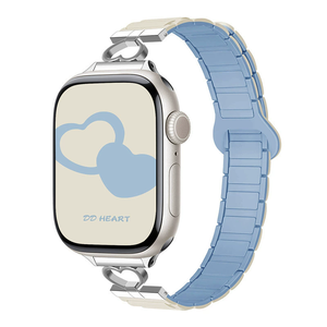 2025 nouvelles femmes mince Silicone bande magnétique pour <span class=keywords><strong>Apple</strong></span> <span class=keywords><strong>Watch</strong></span> 38/40/41mm 42/44/45/49mm Ultra dame mode <span class=keywords><strong>Bracelet</strong></span> <span class=keywords><strong>Bracelet</strong></span> - Product Image 1